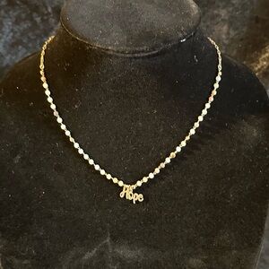 NWT Anne Marie Gold 'Hope' Necklace